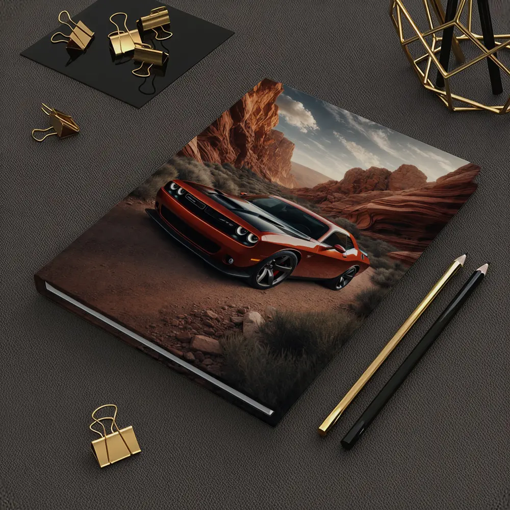 Dodge Challenger SRT Red Canyon Desert Road – Notebooks