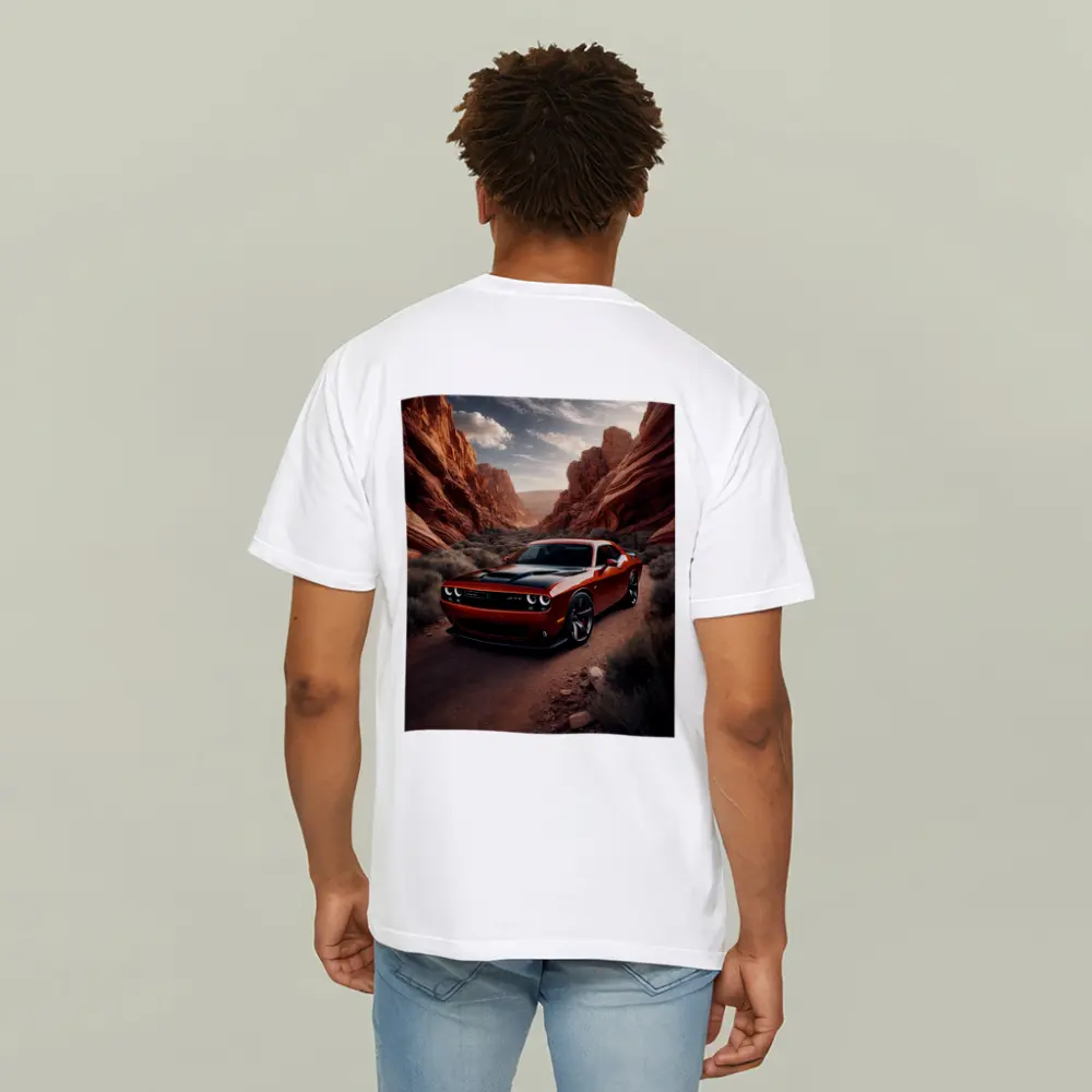 Dodge Challenger SRT Red Canyon Desert Road – T-Shirts