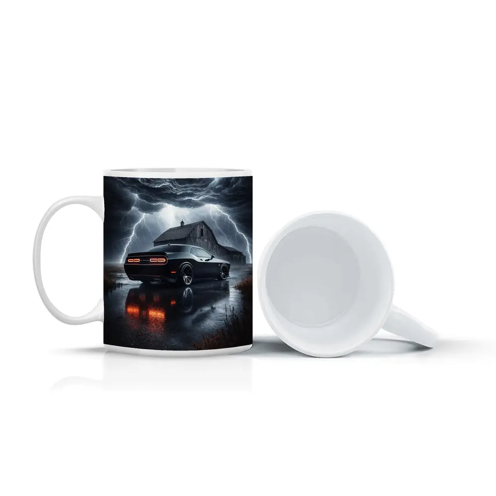 Dodge Challenger SRT8 Storm Lightning Barn – Mugs