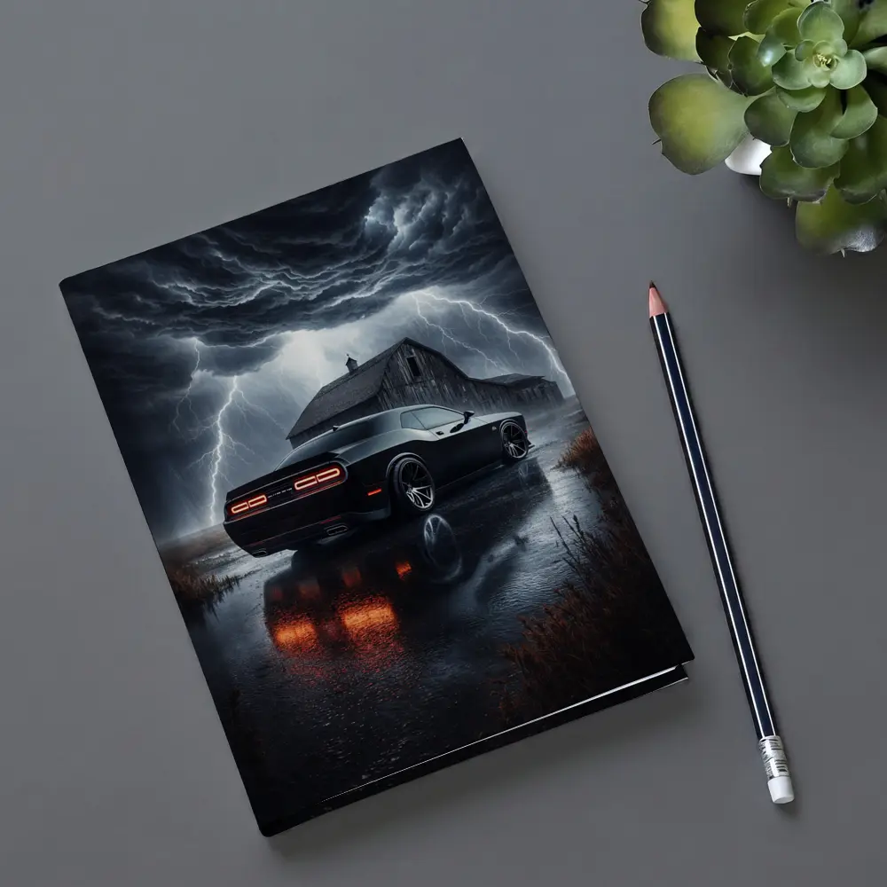 Dodge Challenger SRT8 Storm Lightning Barn – Notebooks