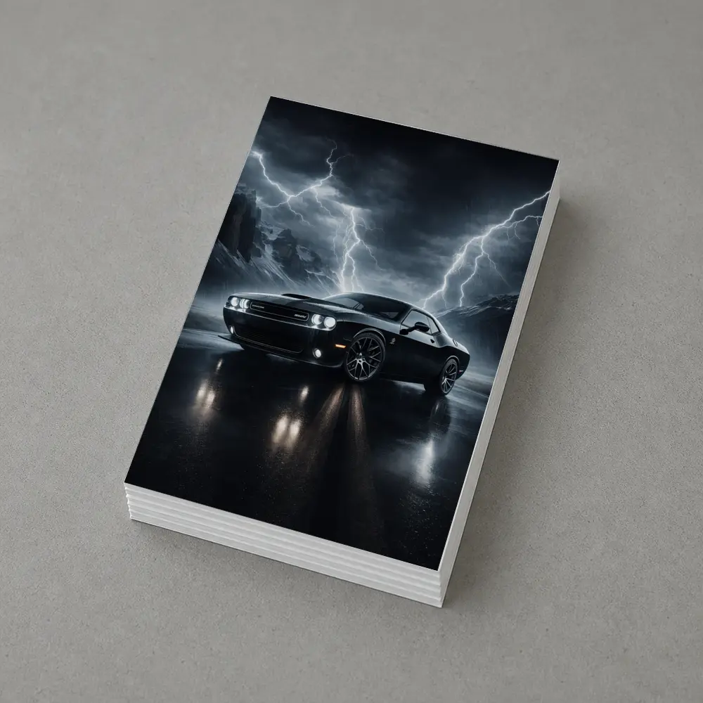Dodge Challenger SRT8 Dark Thunderstorm Scene – Postcards
