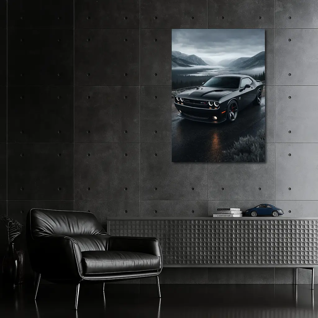 Dodge Challenger SRT8 Moody Mountain Road – Wall Art