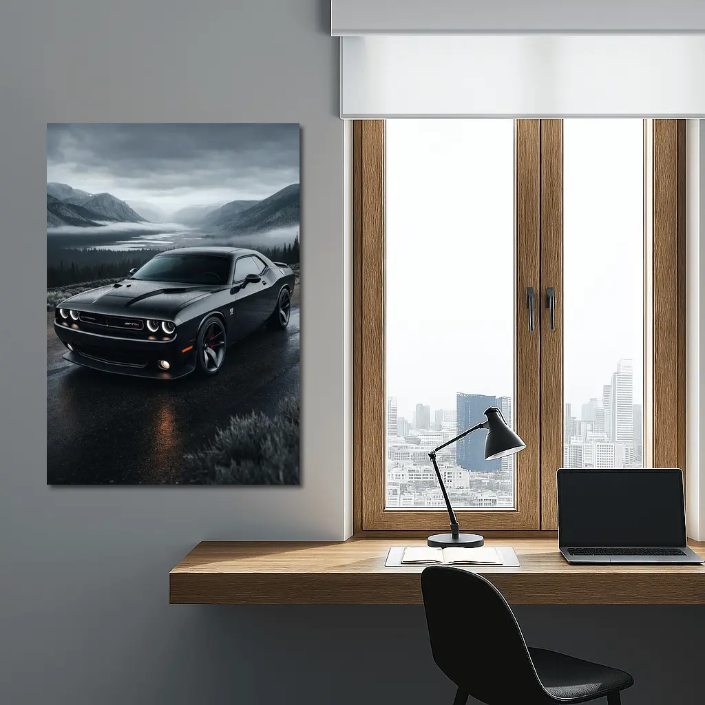 Dodge Challenger SRT8 Moody Mountain Road – Wall Art