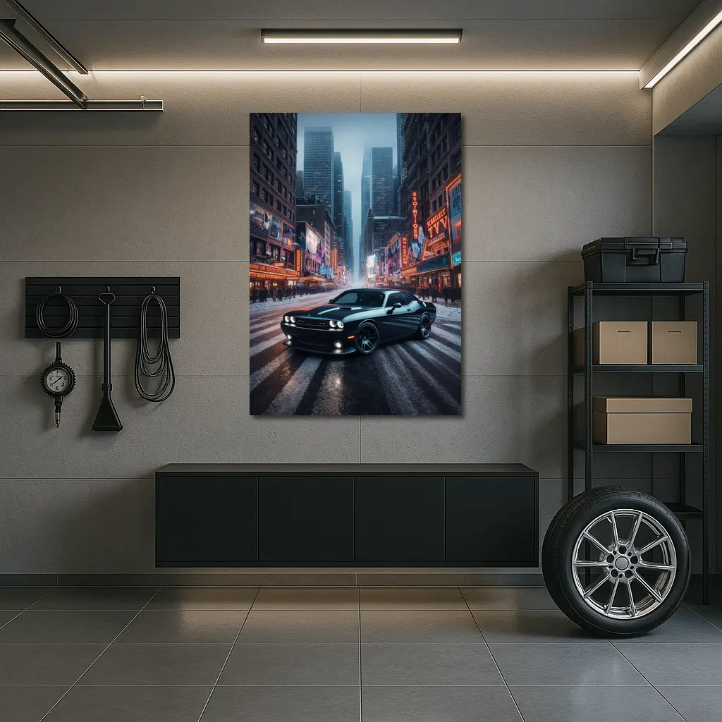 Dodge Challenger SRT8 New York City Night – Wall Art