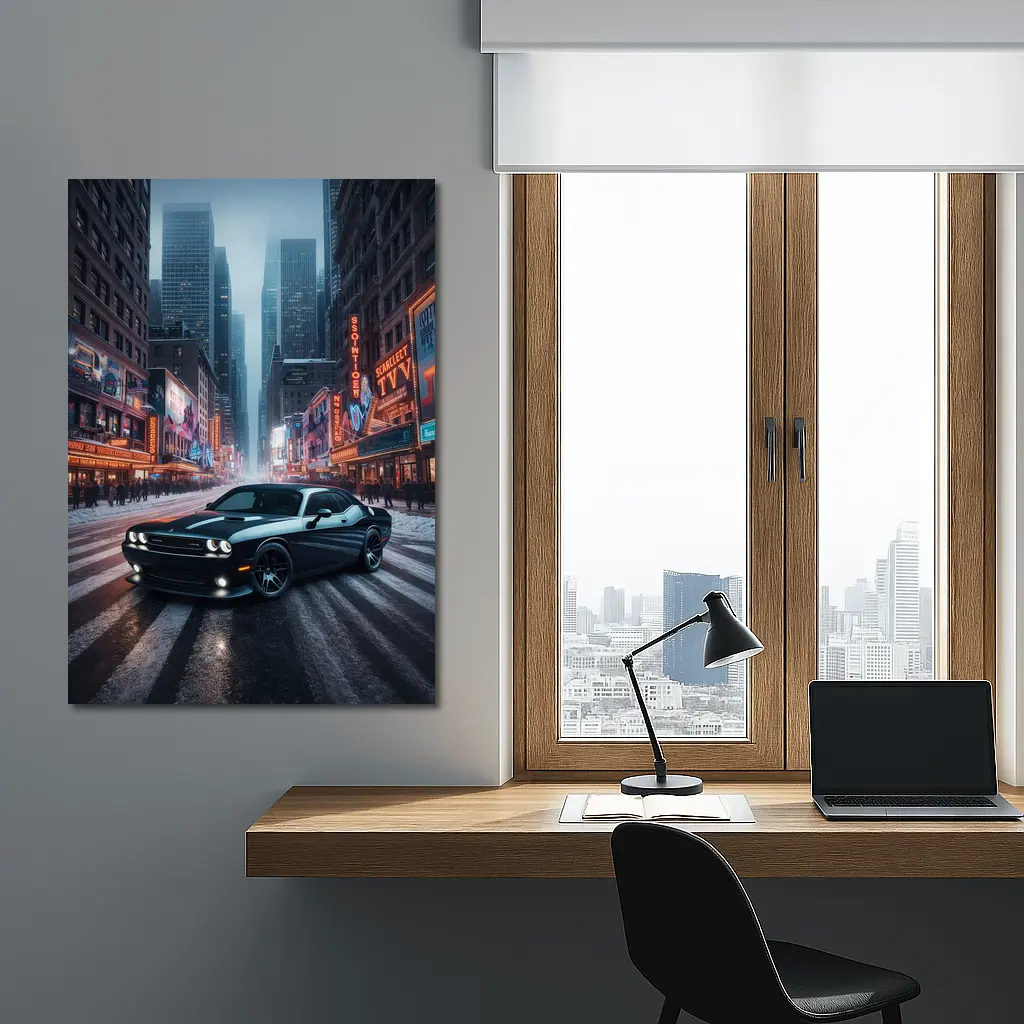 Dodge Challenger SRT8 New York City Night – Wall Art