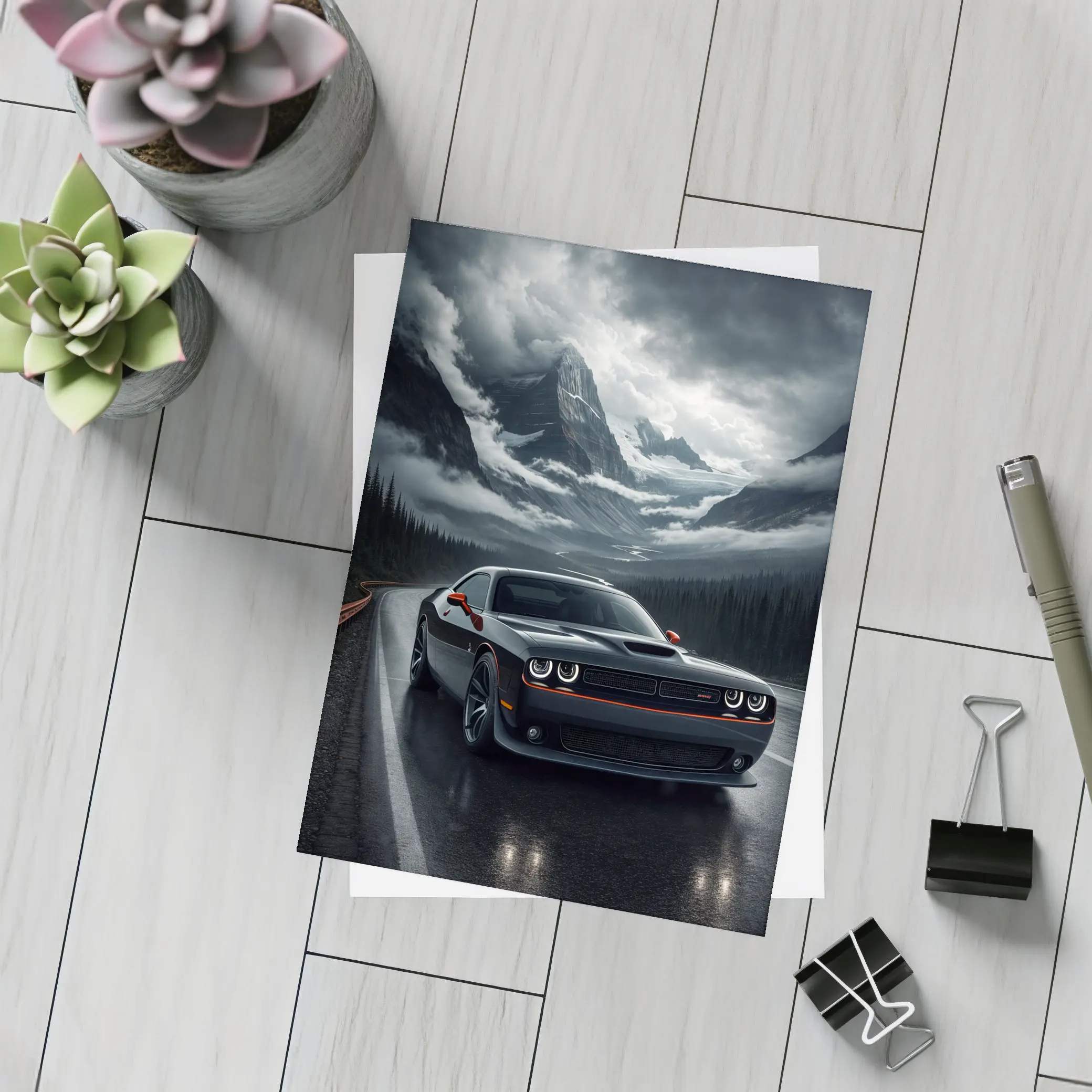 Dodge Challenger SRT Dark Mountain Road – Postcards