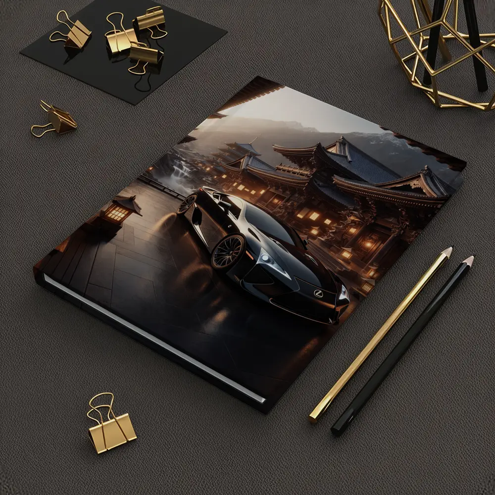 Lexus LFA Black Sports Car Japanese Temple – Notebooks