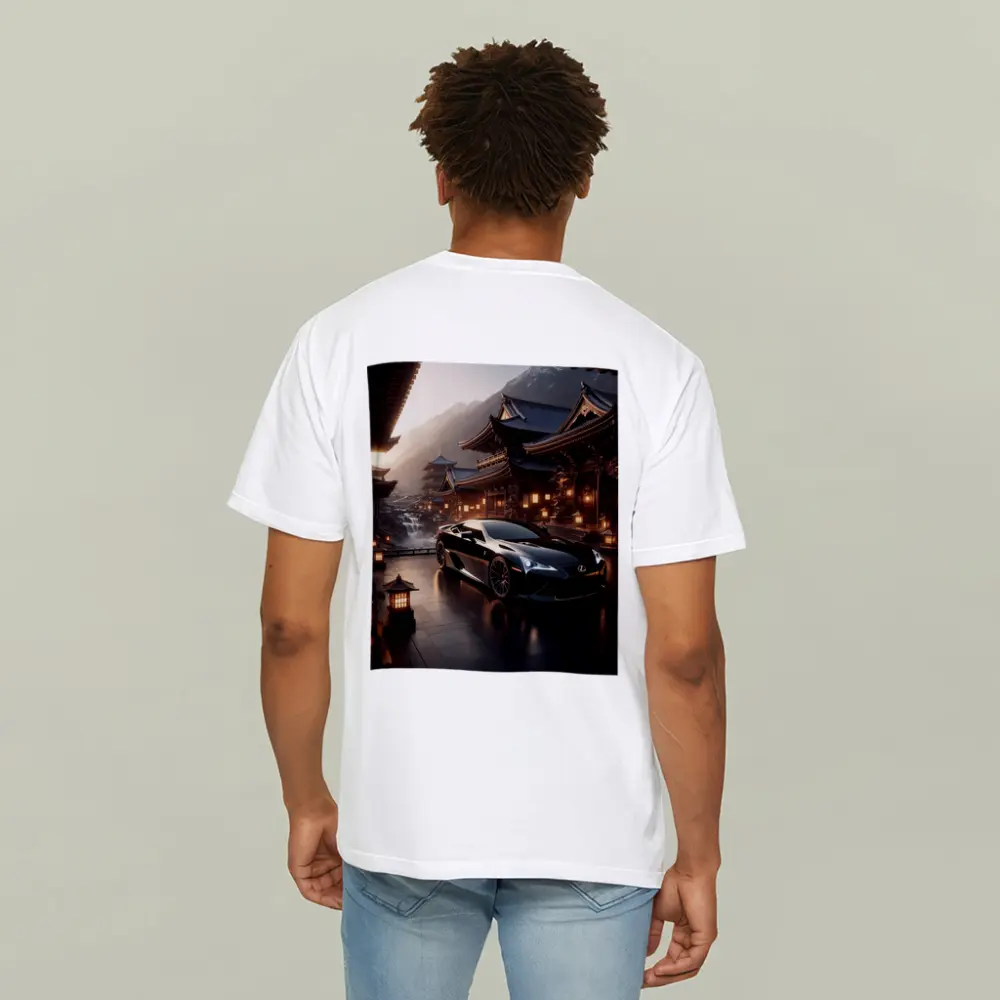 Lexus LFA Black Sports Car Japanese Temple – T-Shirts