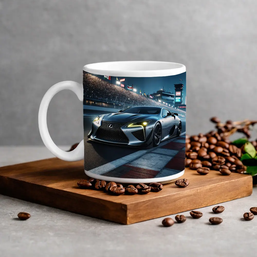 Lexus LFA On Race Track At Night – Mugs