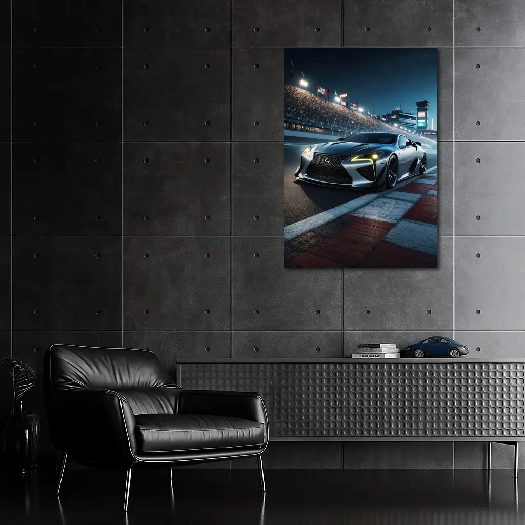 Lexus LFA On Race Track At Night – Wall Art
