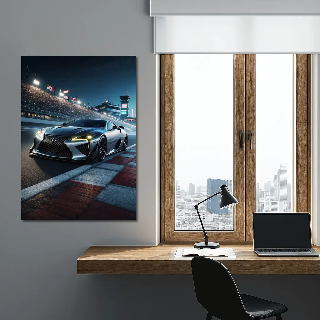 Lexus LFA On Race Track At Night – Wall Art