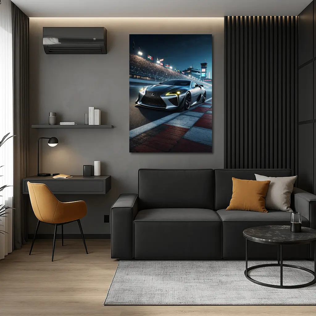 Lexus LFA On Race Track At Night – Wall Art