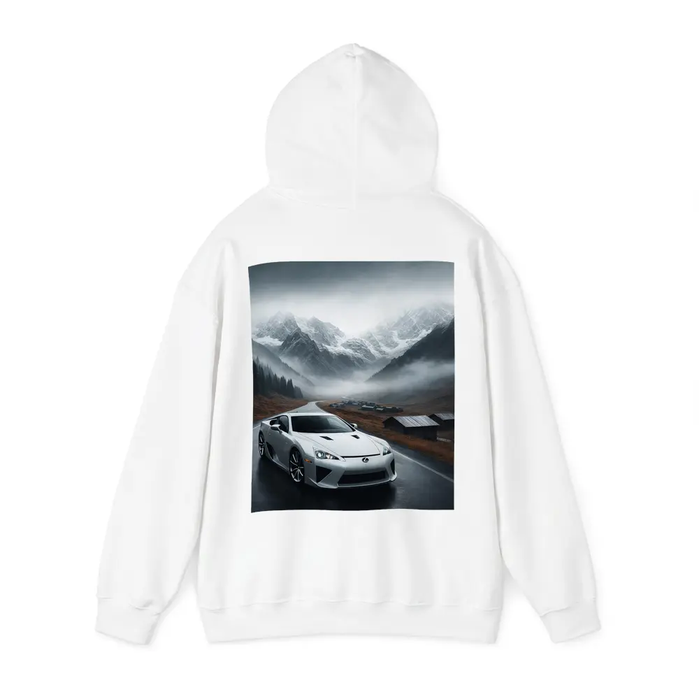 Lexus LFA White Supercar Misty Mountain Road – Hoodies
