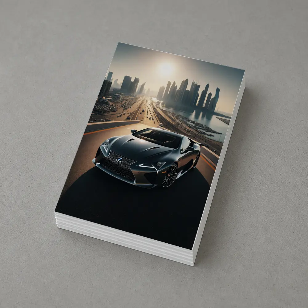 Lexus LC Dubai Skyline Sunset Drive – Postcards