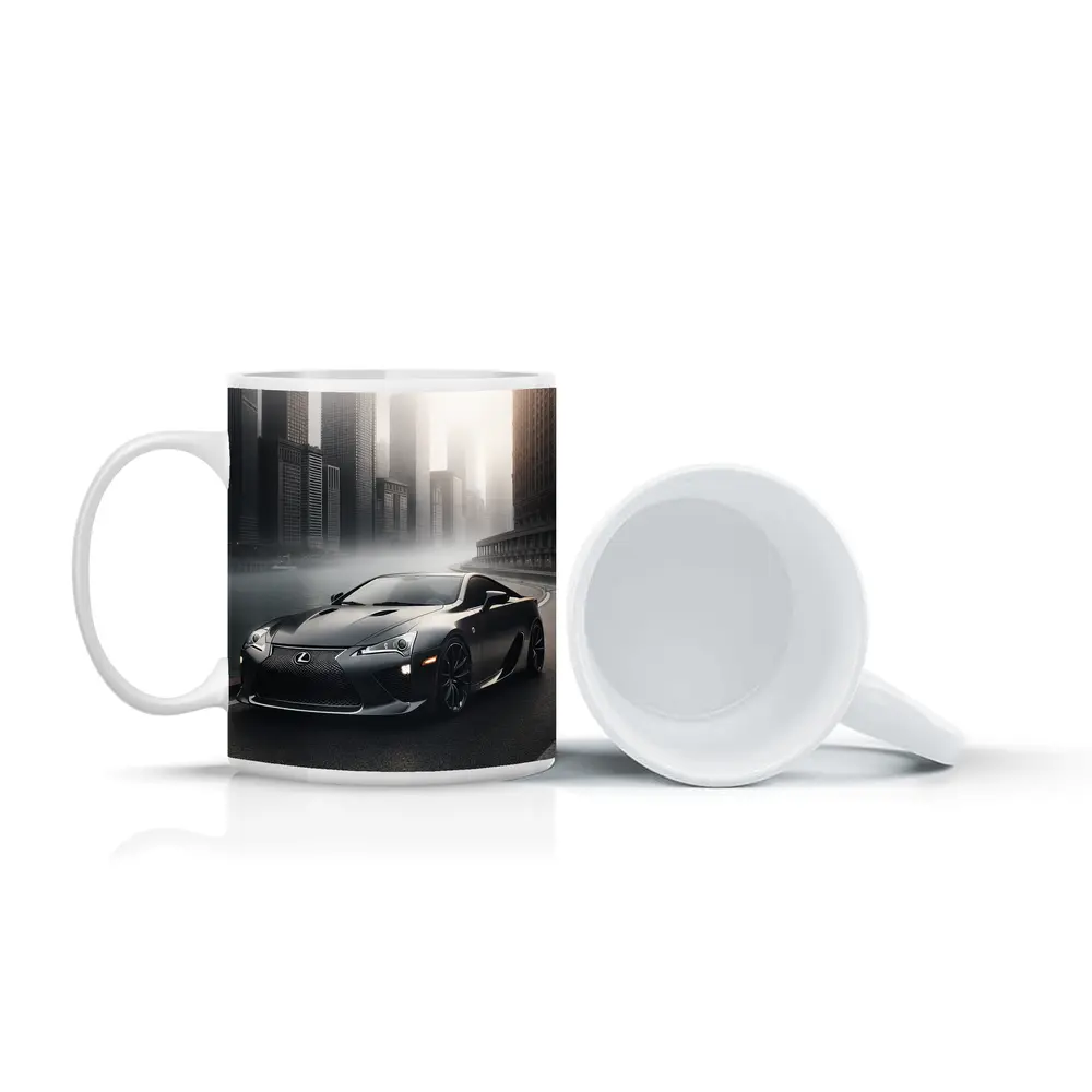 Lexus LFA Matte Black Foggy City Street – Mugs
