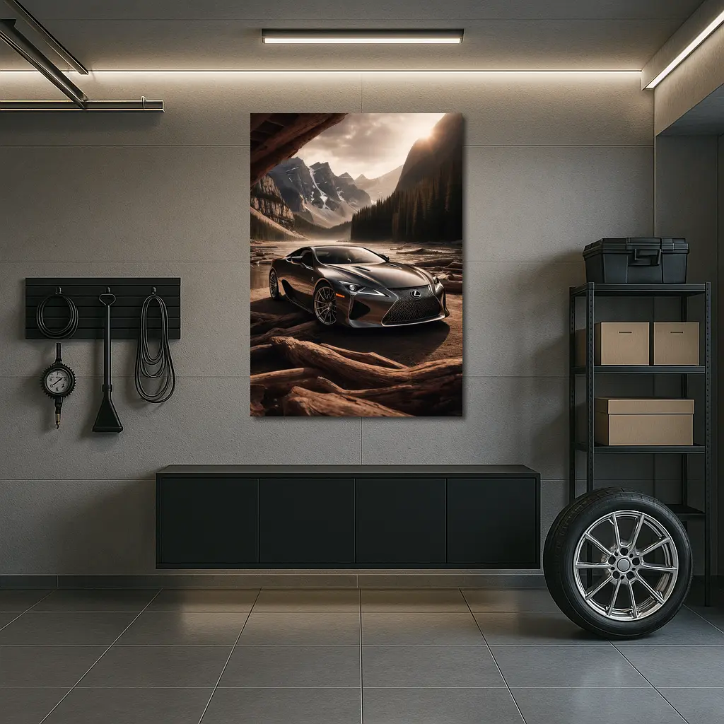Lexus LC Mountain Wilderness Dramatic Landscape – Wall Art