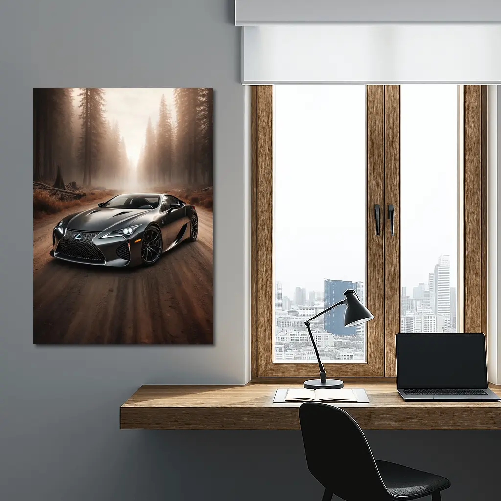 Lexus LC Dark Forest Road Drive – Wall Art