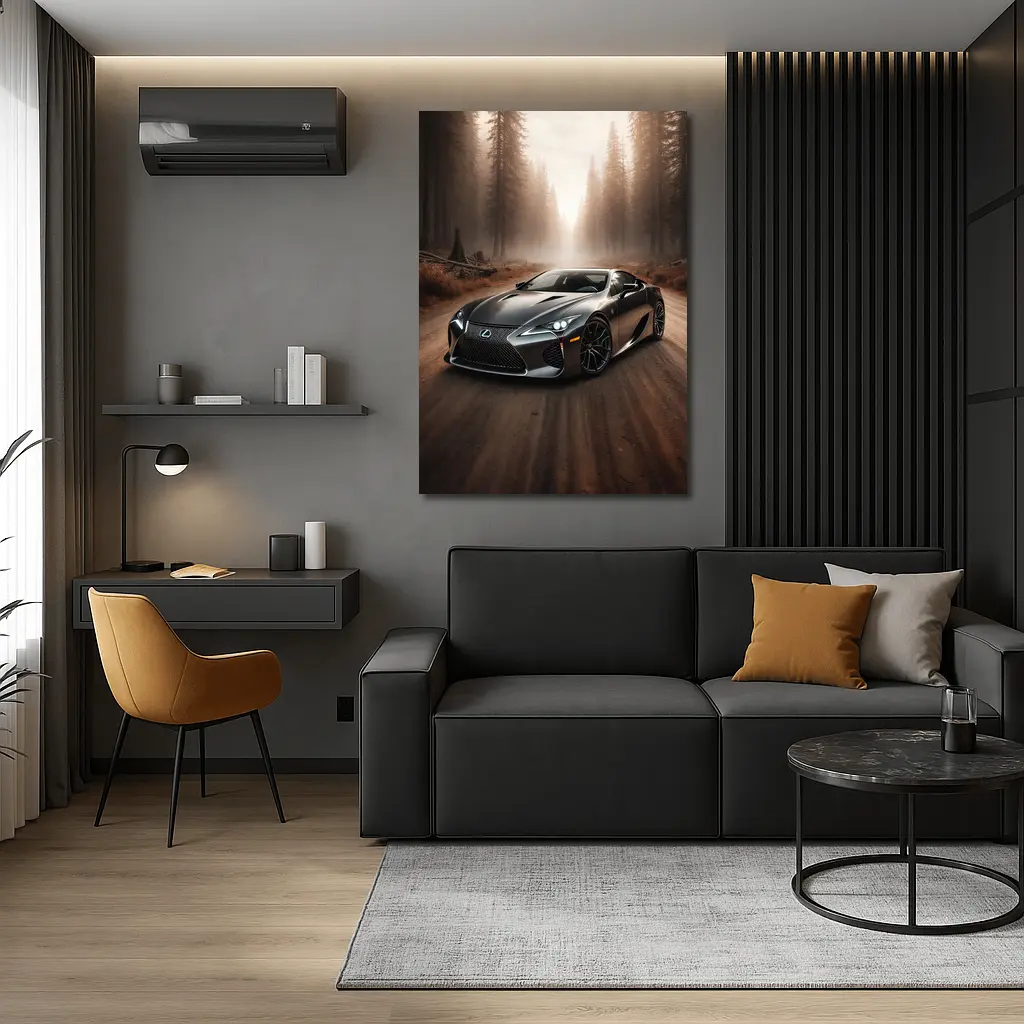Lexus LC Dark Forest Road Drive – Wall Art