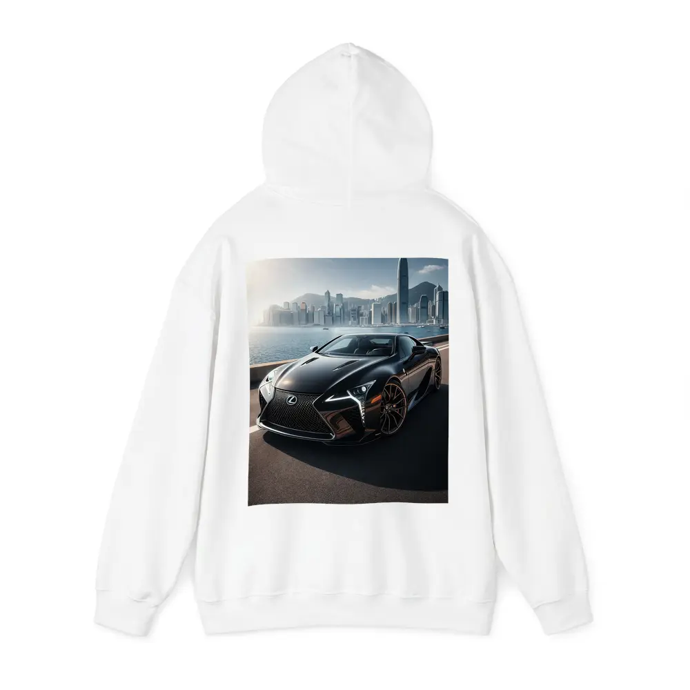 Lexus LC Black City Skyline Background – Hoodies