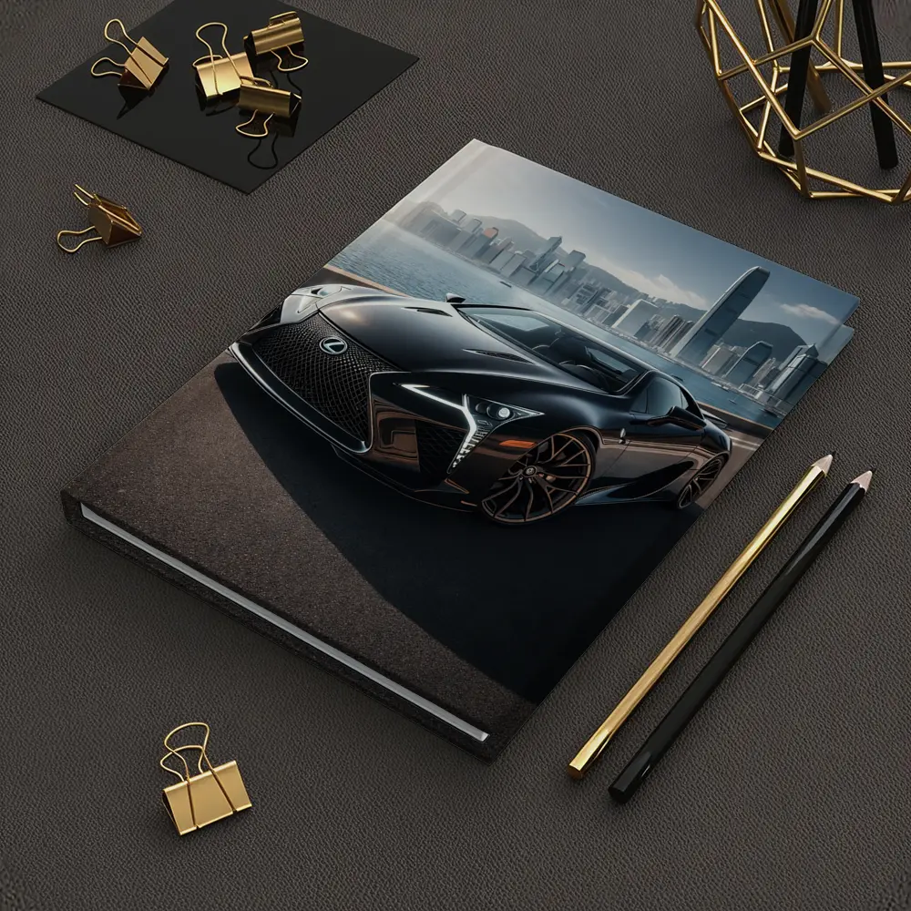 Lexus LC Black City Skyline Background – Notebooks
