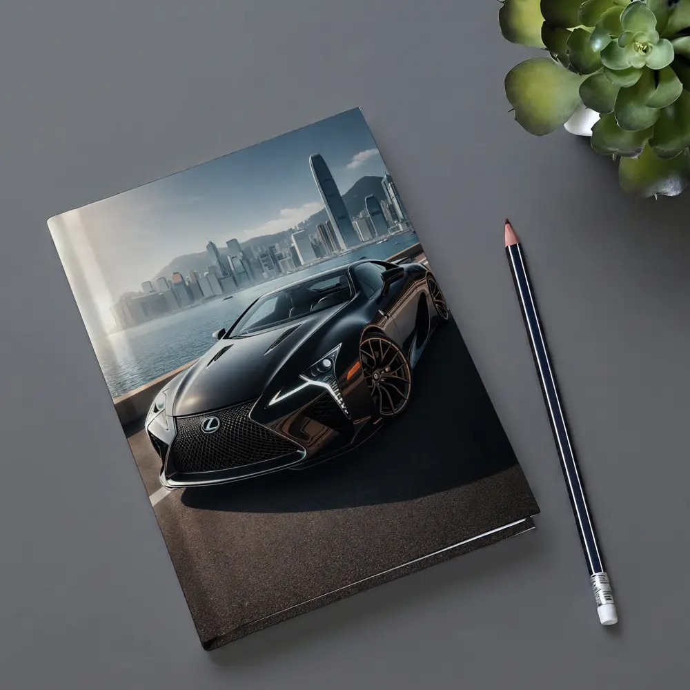 Lexus LC Black City Skyline Background – Notebooks