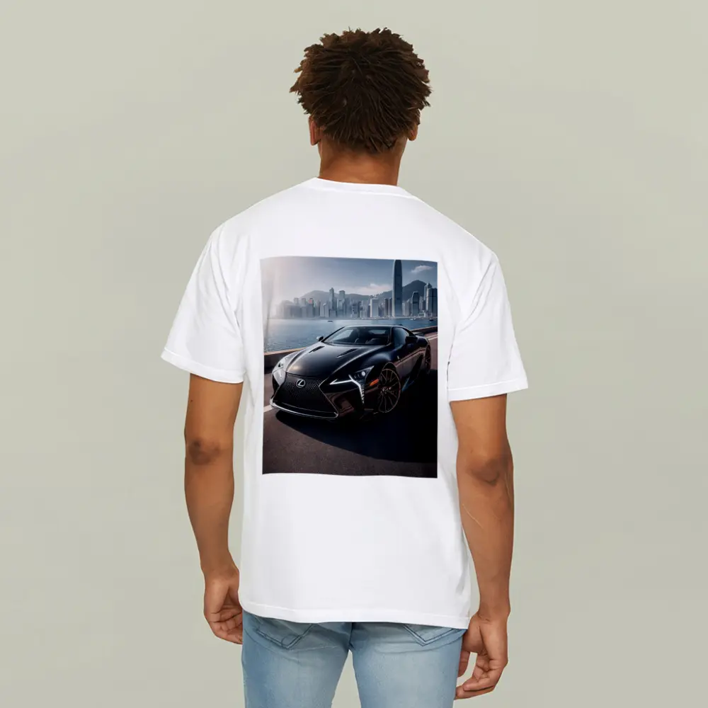 Lexus LC Black City Skyline Background – T-Shirts