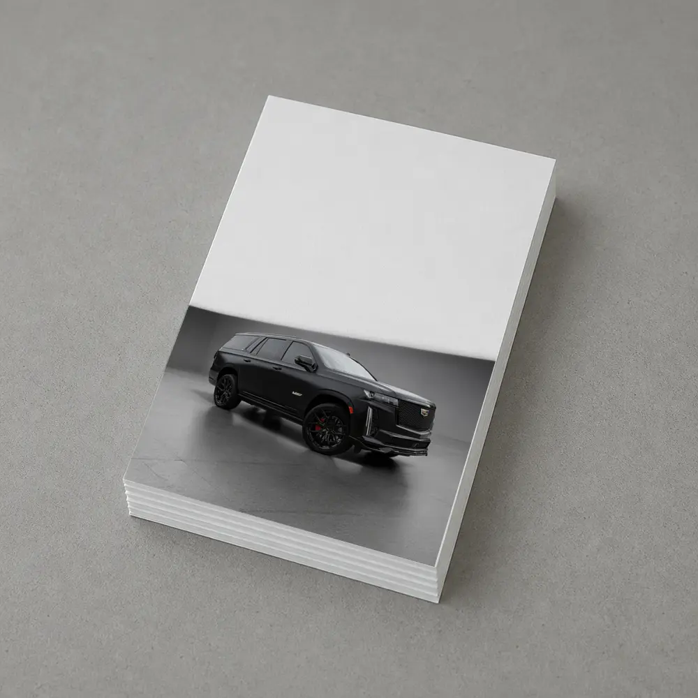 Cadillac Escalade V Black Studio Setting – Postcards