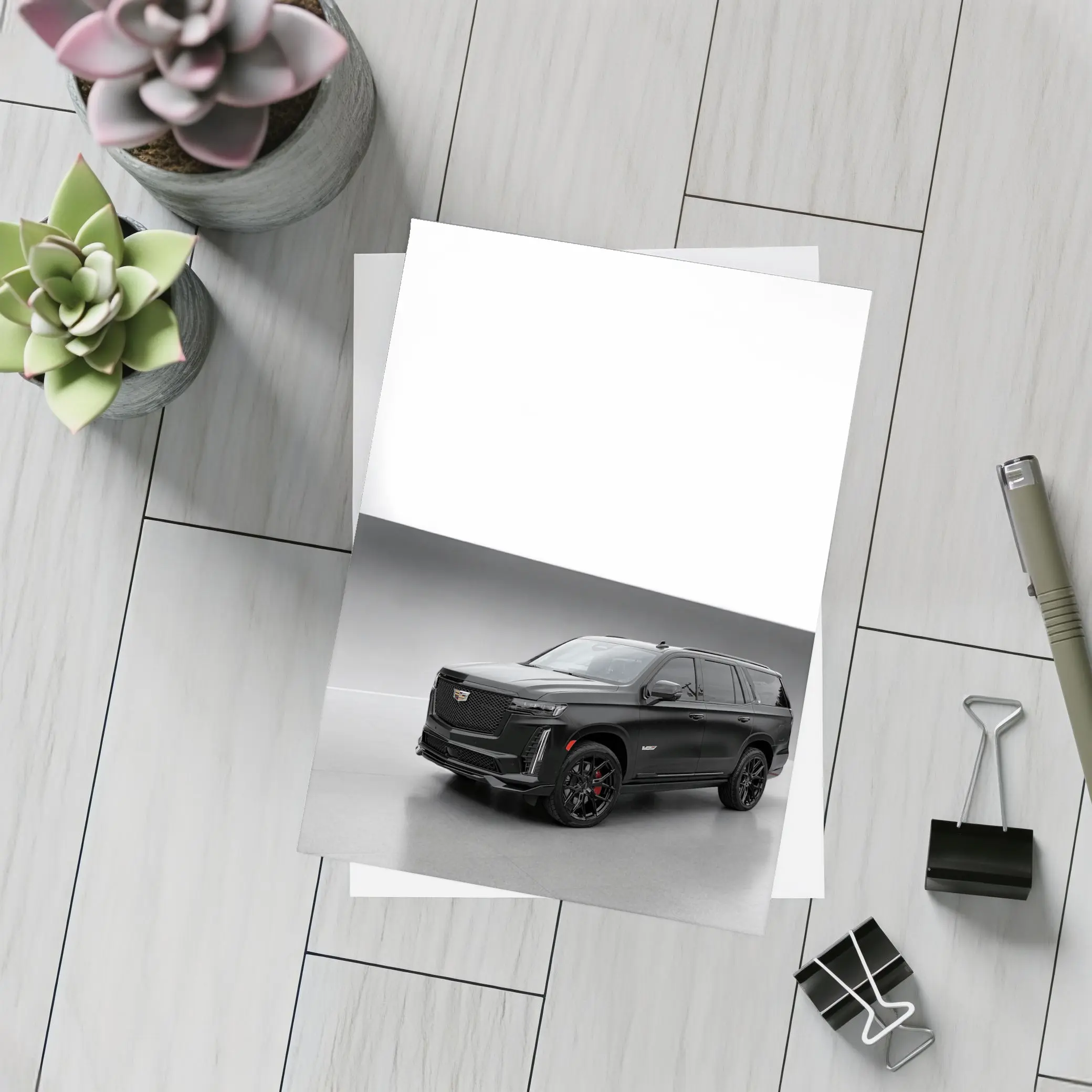 Cadillac Escalade V Black Studio Shot – Postcards