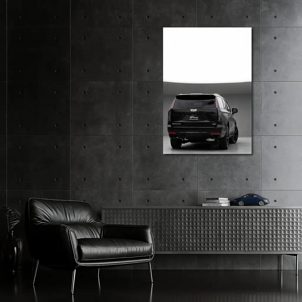 Cadillac Escalade V Black Studio Rear View – Wall Art