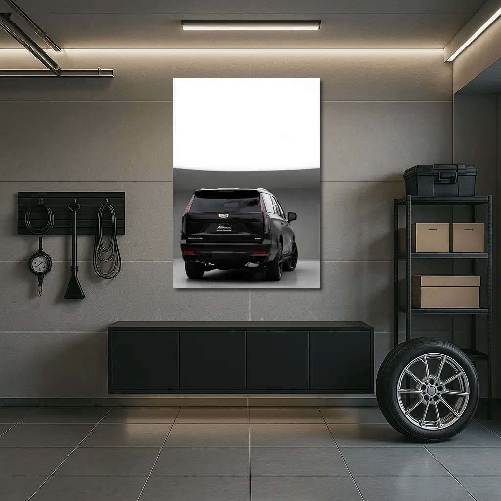 Cadillac Escalade V Black Studio Rear View – Wall Art