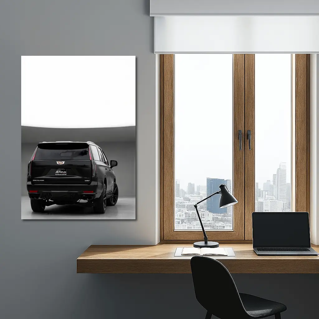 Cadillac Escalade V Black Studio Rear View – Wall Art