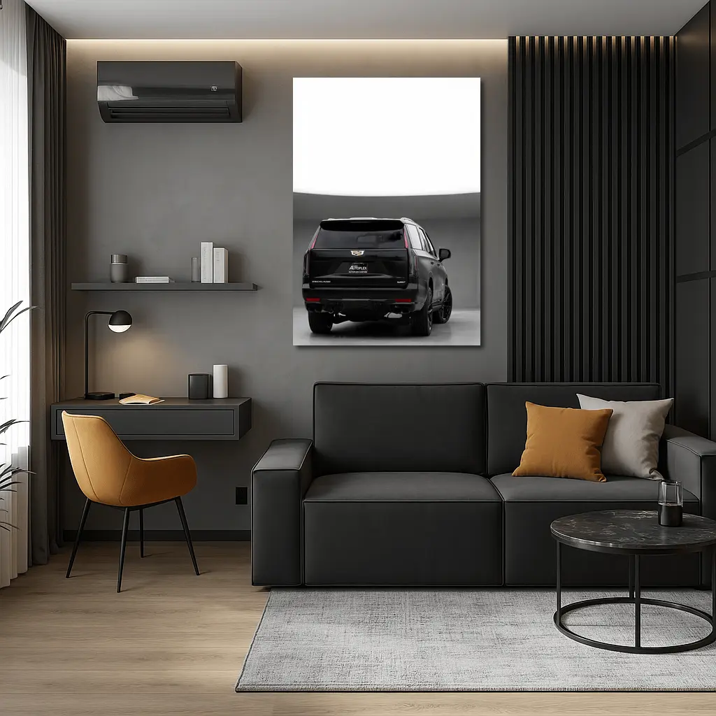 Cadillac Escalade V Black Studio Rear View – Wall Art