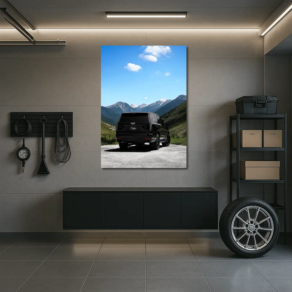 Cadillac Escalade ESV Black Mountain Road – Wall Art