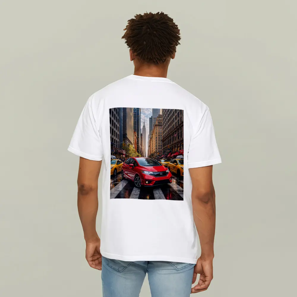 Honda Fit Red Car New York City – T-Shirts