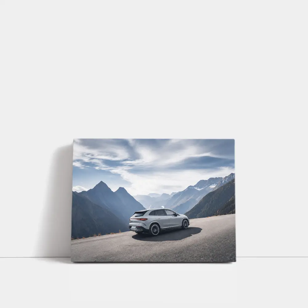 Mercedes AMG EQE SUV Alpine Mountain Road – Wall Art