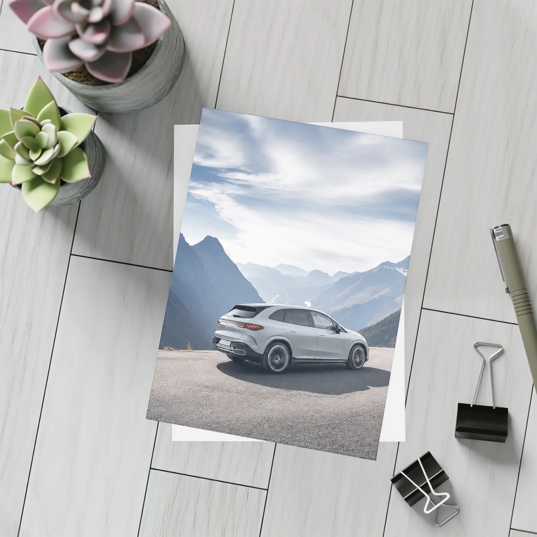 Mercedes AMG EQE SUV Alpine Mountain Road – Postcards