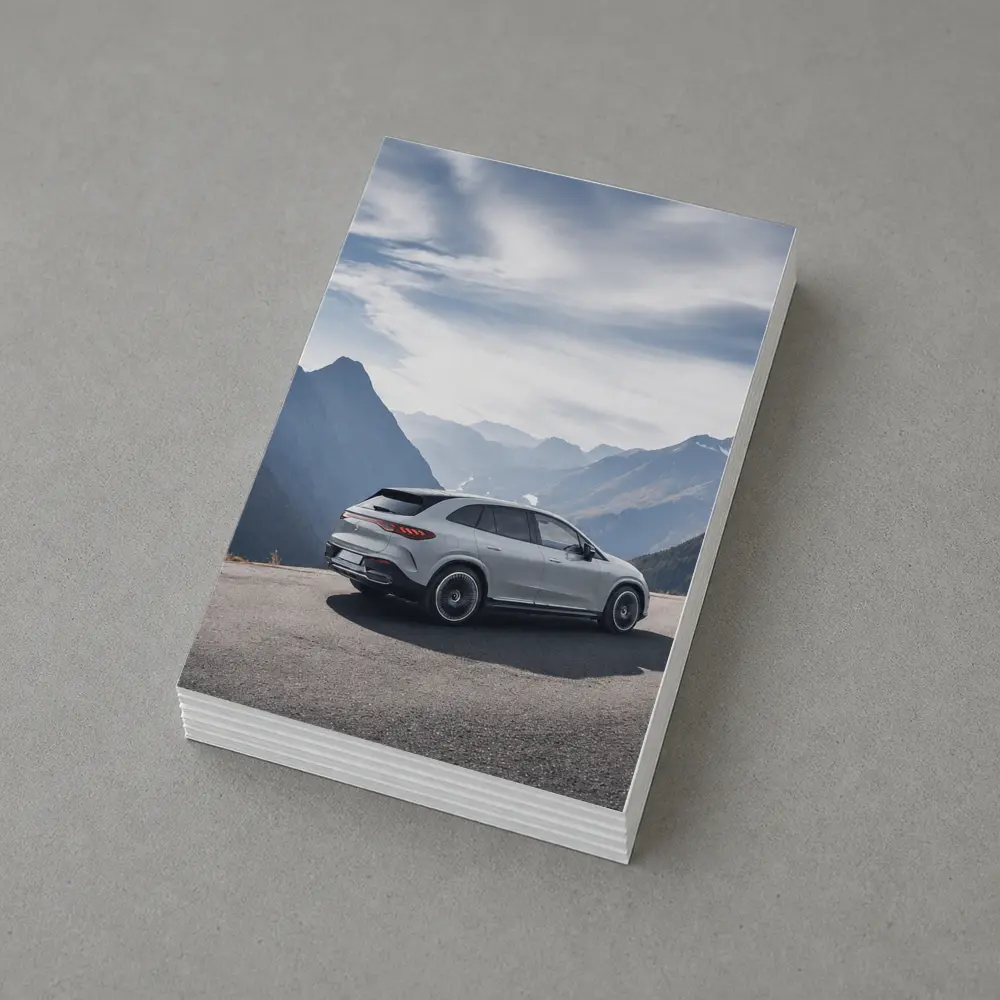 Mercedes AMG EQE SUV Alpine Mountain Road – Postcards