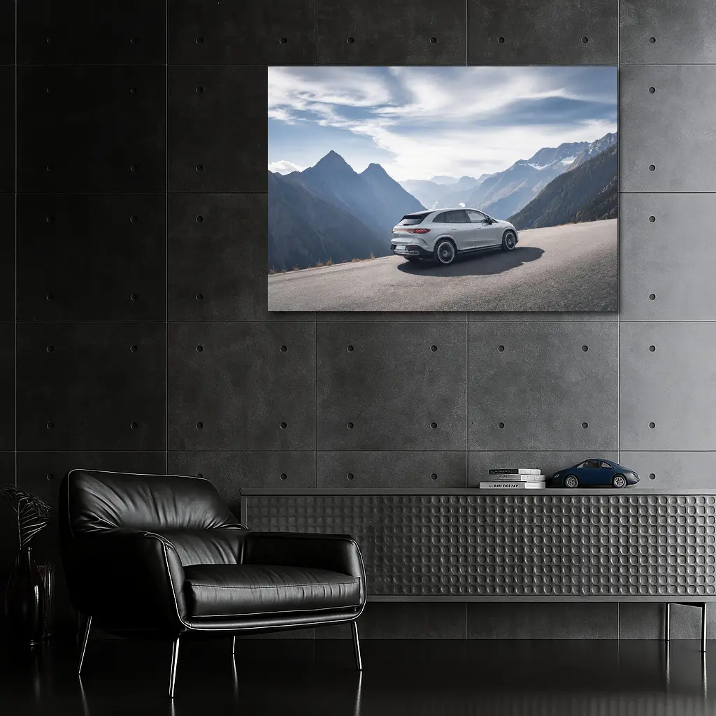 Mercedes AMG EQE SUV Alpine Mountain Road – Wall Art