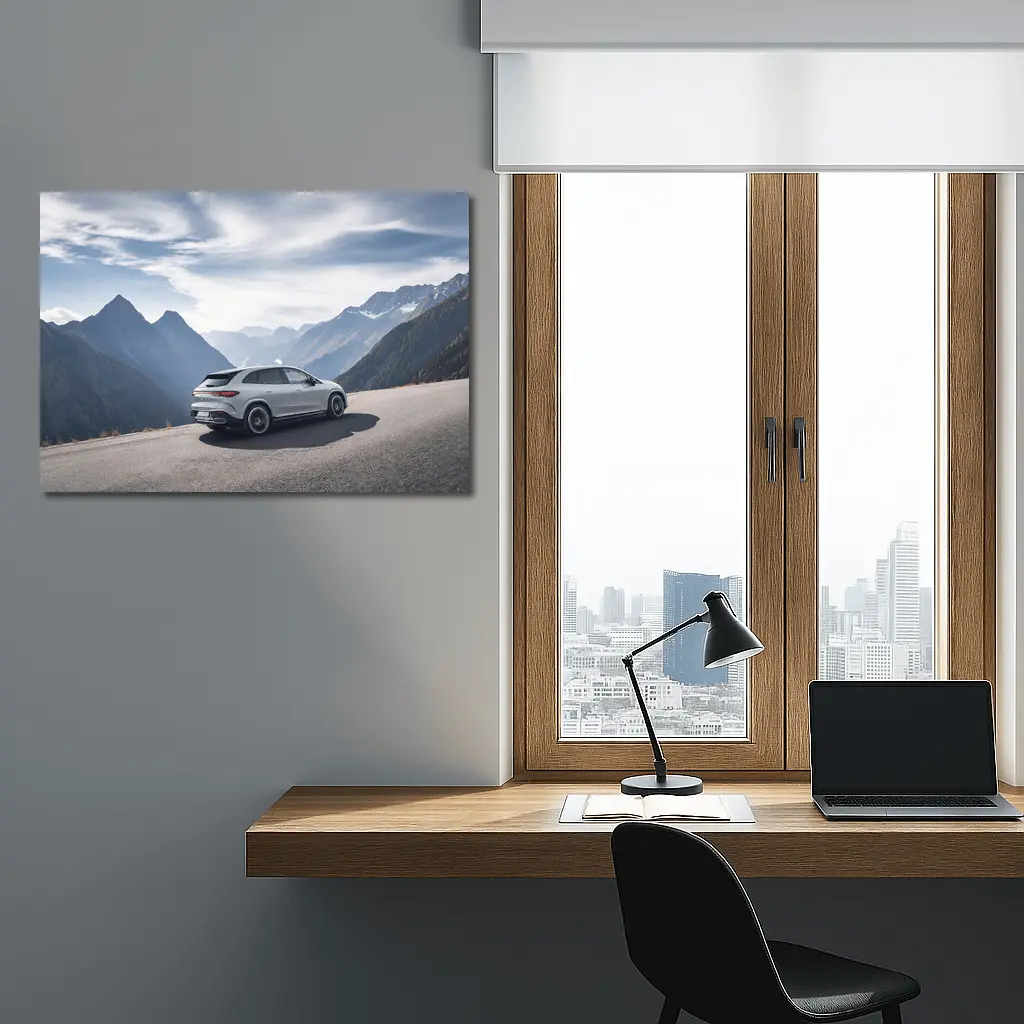 Mercedes AMG EQE SUV Alpine Mountain Road – Wall Art