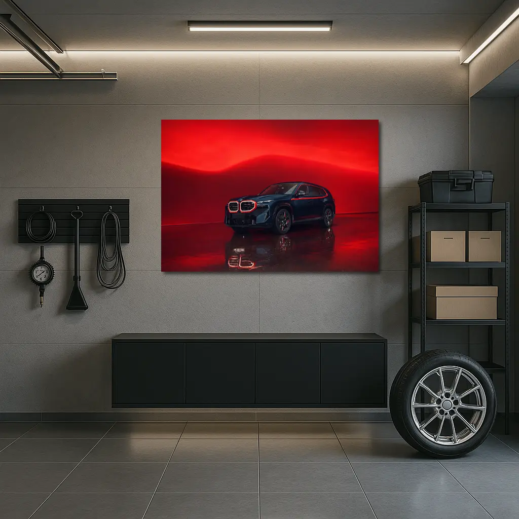 BMW XM Label Red Dark Studio – Wall Art