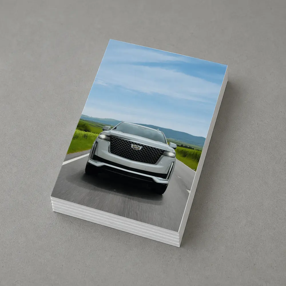 Cadillac Escalade White SUV Open Road – Postcards