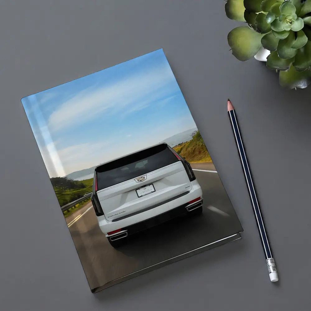 Cadillac Escalade White SUV Open Road – Notebooks