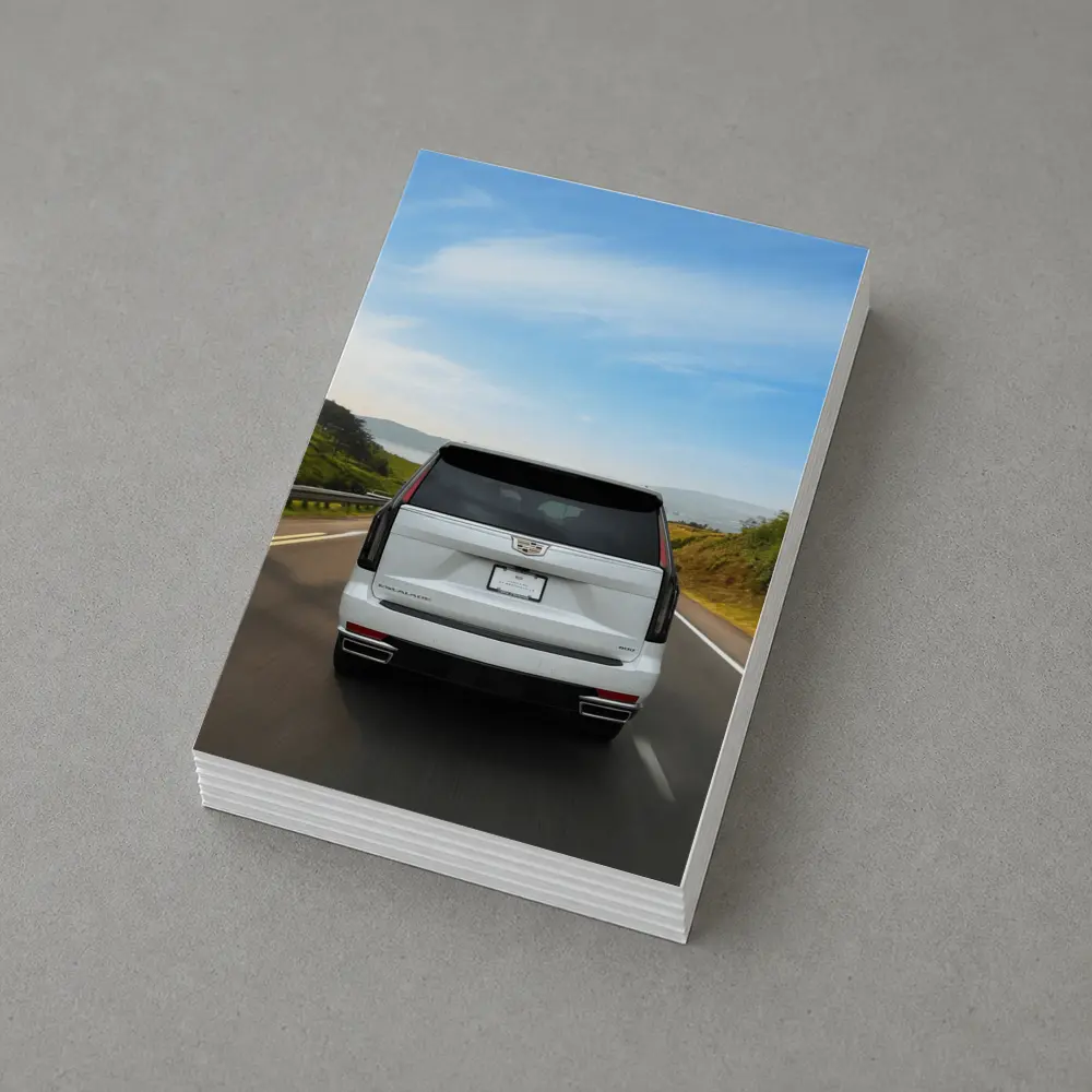 Cadillac Escalade White SUV Open Road – Postcards