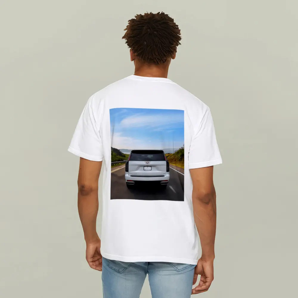 Cadillac Escalade White SUV Open Road – T-Shirts
