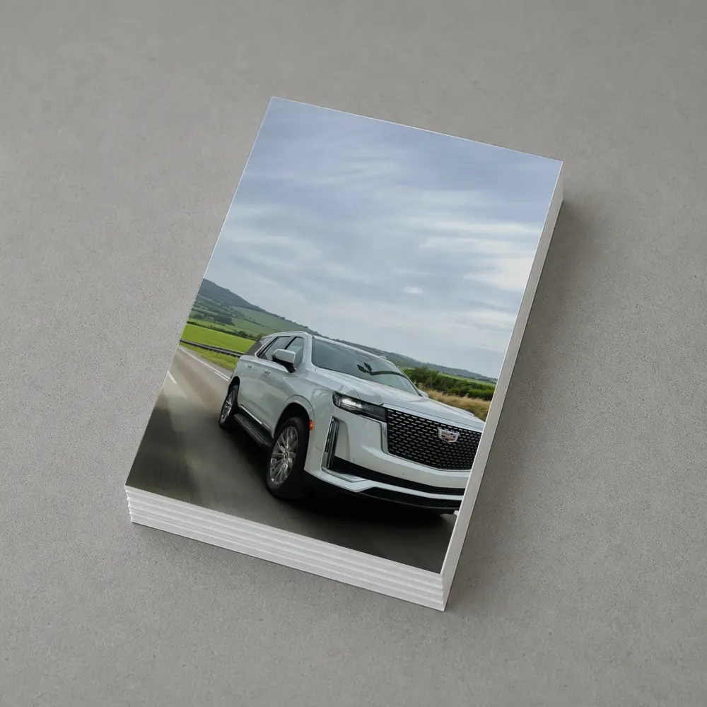Cadillac Escalade White SUV Open Road – Postcards