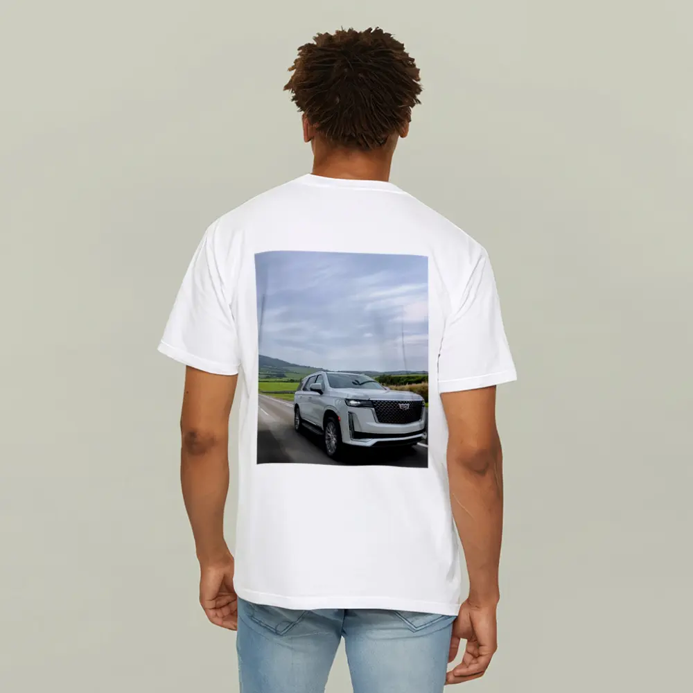 Cadillac Escalade White SUV Open Road – T-Shirts