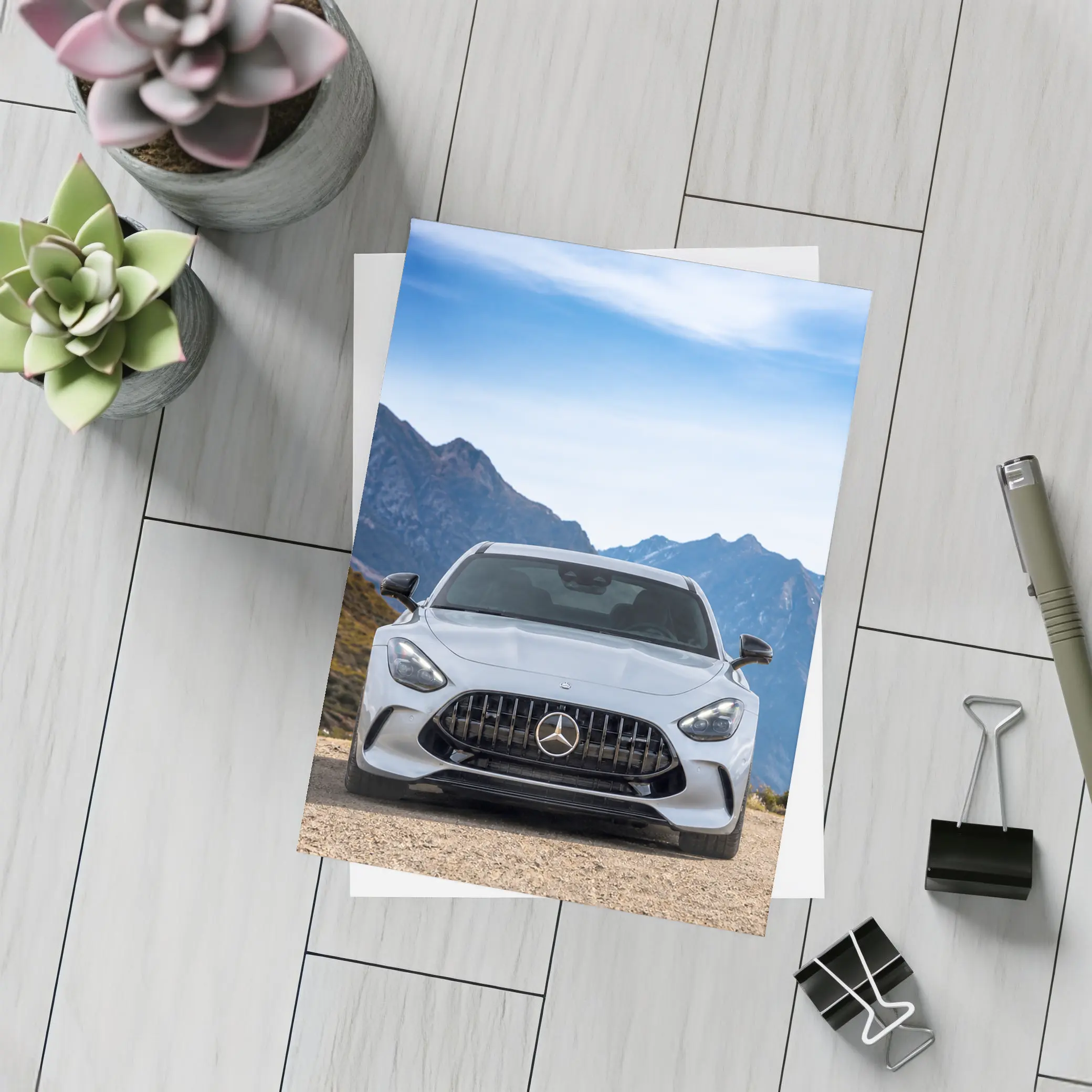 Mercedes AMG GT Coupe Mountain Road Front – Postcards