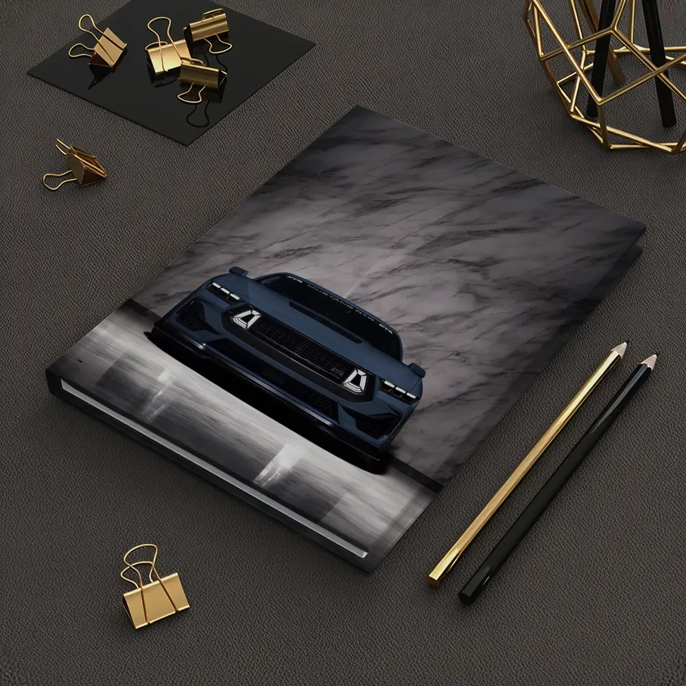 Ford Mustang RTR Dark Front Marble Background – Notebooks