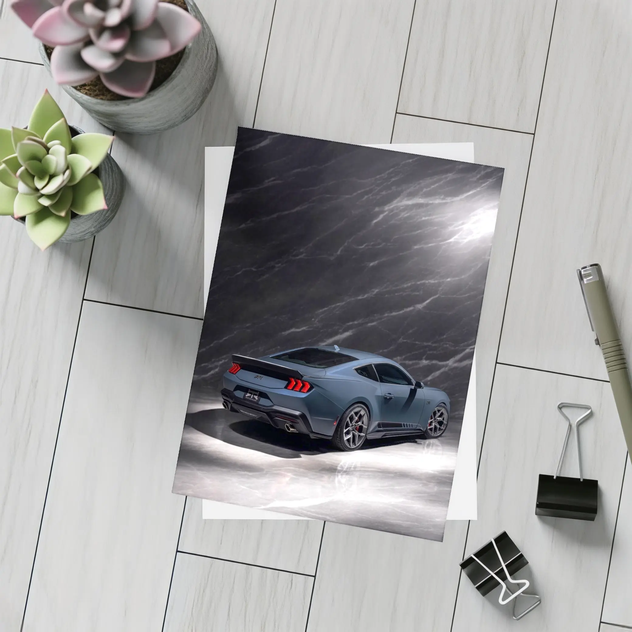 Ford Mustang RTR Dark Marble Background – Postcards