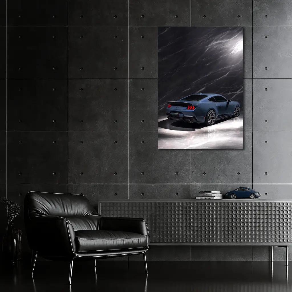 Ford Mustang RTR Dark Marble Background – Wall Art